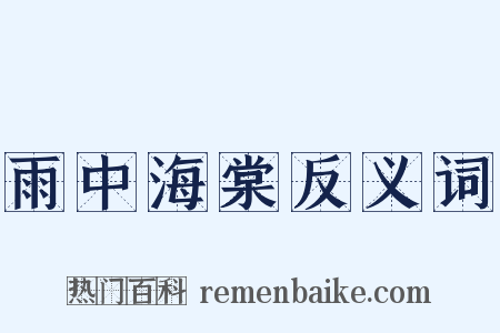 雨中海棠反义词是什么意思的图片